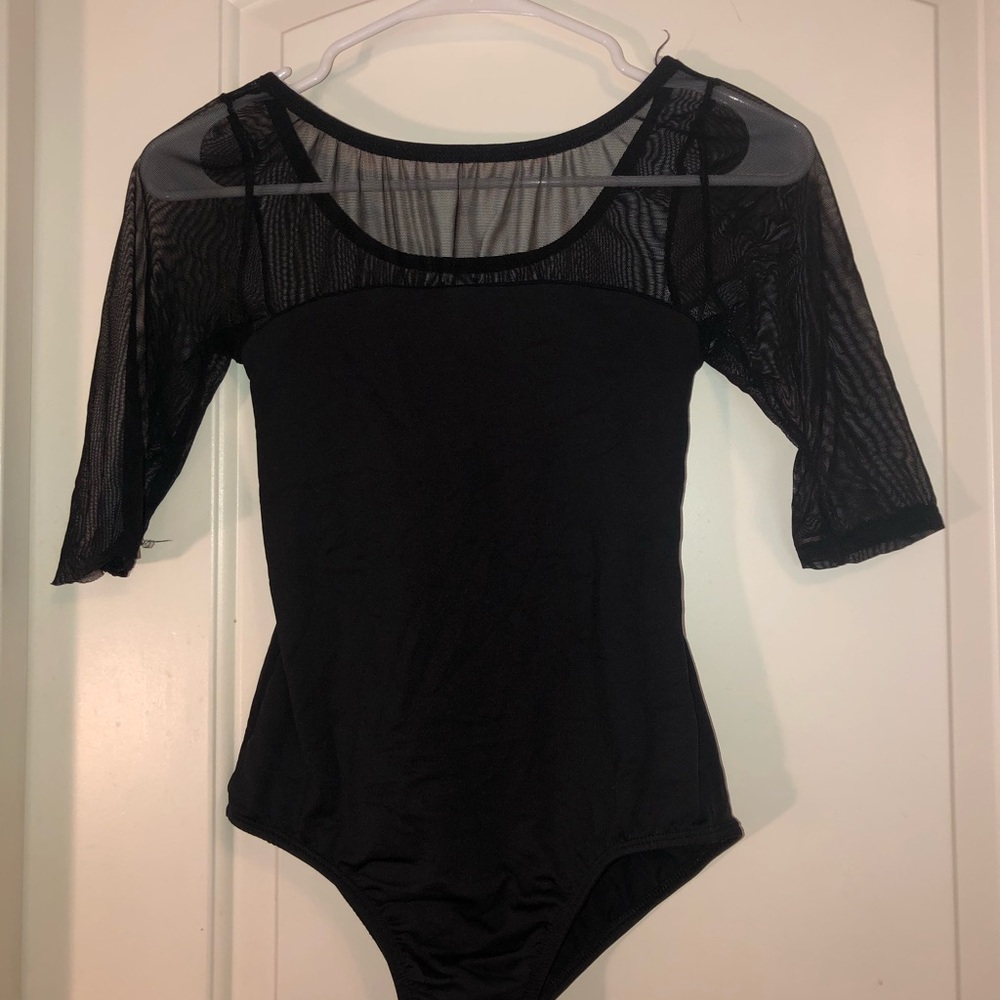 Natalie Mesh 3/4 Sleeve Leotard